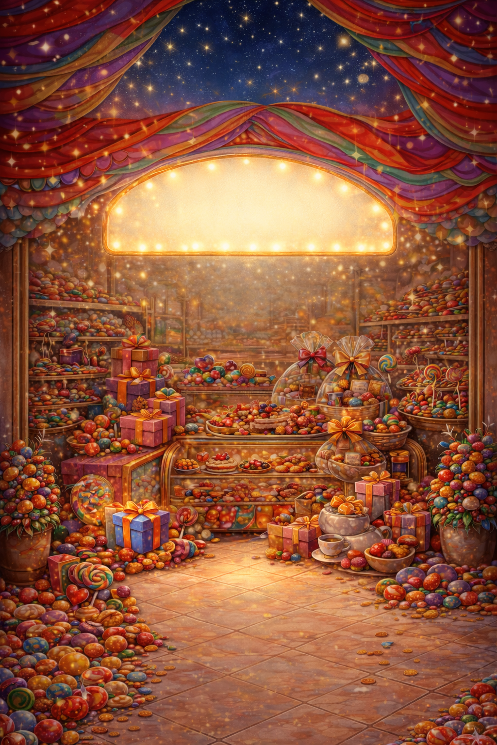 Фон магазина сладостей